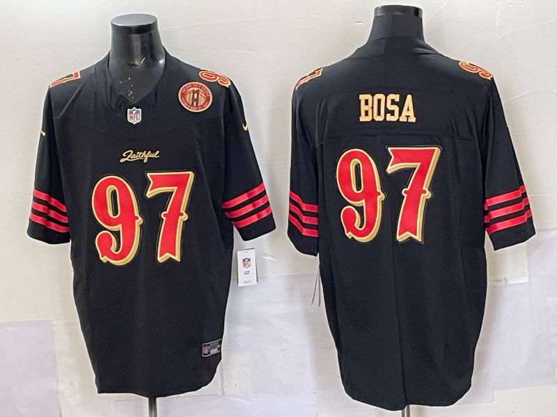 Men Nike San Francisco 49ers #97 Bosa black 5th generation Limited NFL 2025 Jersey 0067